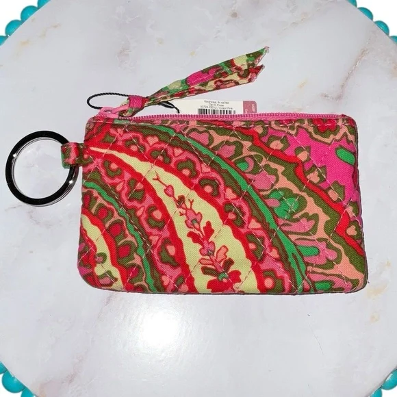 Vera Bradley Zip ID Case in Capri Pink - Picture 2 of 4